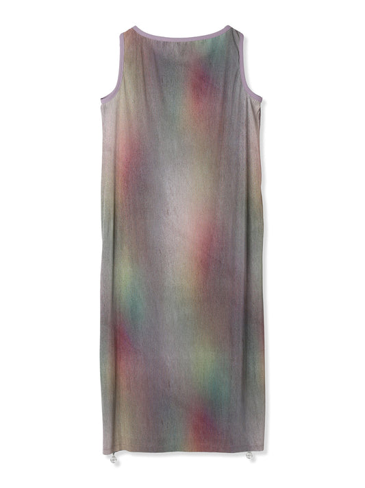 絲感百褶印花無袖洋裝 Silky Pleats Printed Sleeveless Dress