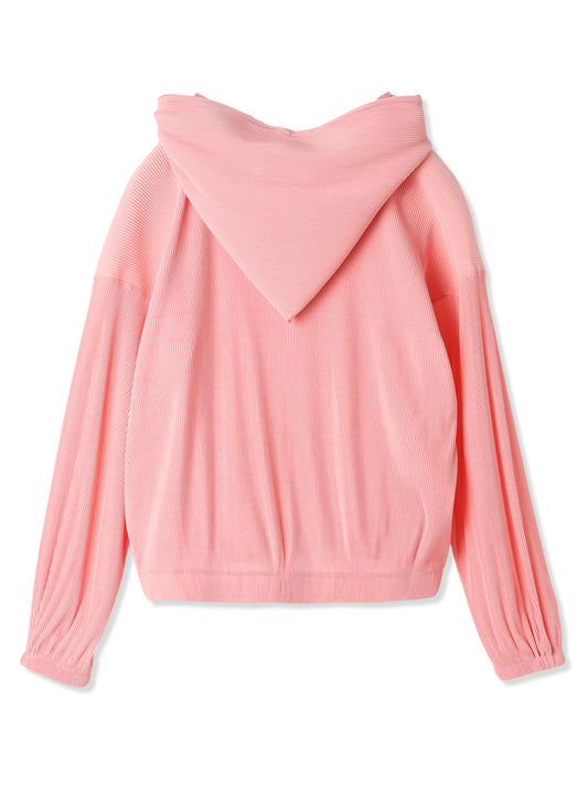 絲感百褶連帽上衣 Silky Pleats Hoodie