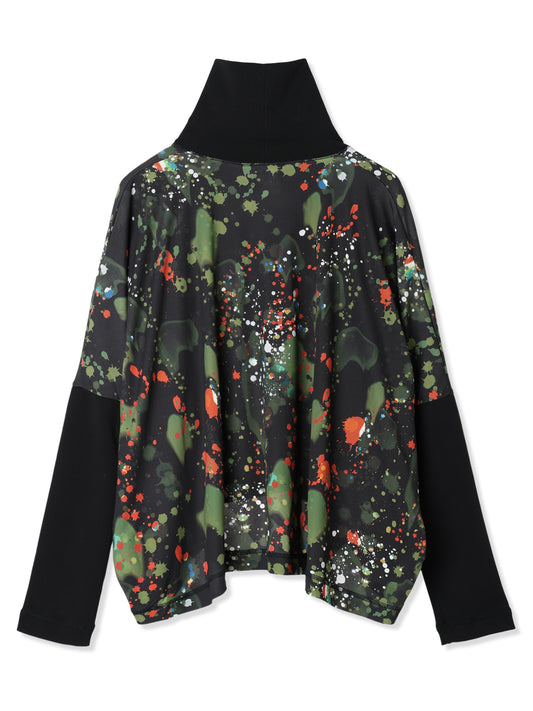 紙感針織印花方形剪裁上衣 Paper Jersey Printed Square Cut Top