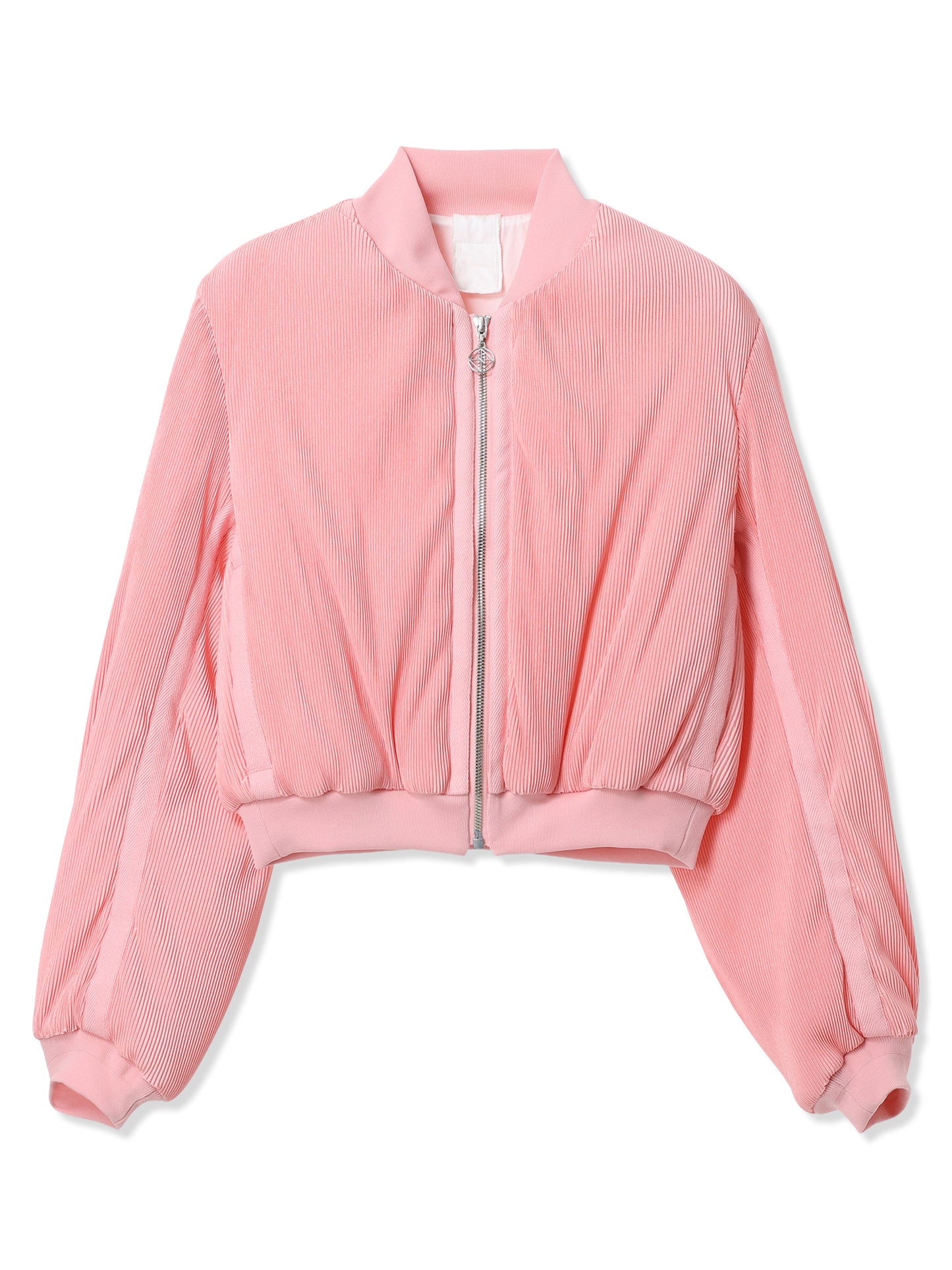 絲感百褶軍裝風飛行夾克 Silky Pleats Military Bomber Jacket