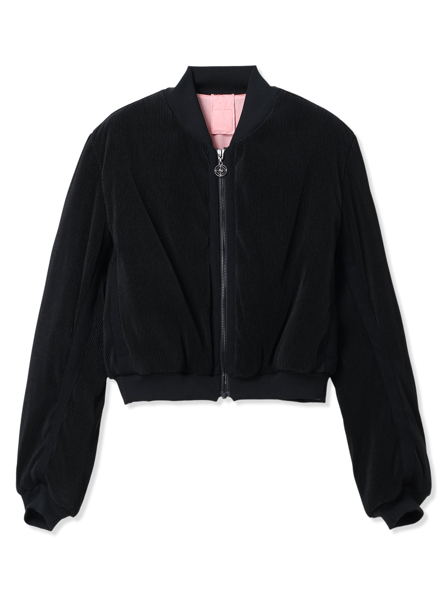 絲感百褶軍裝風飛行夾克 Silky Pleats Military Bomber Jacket
