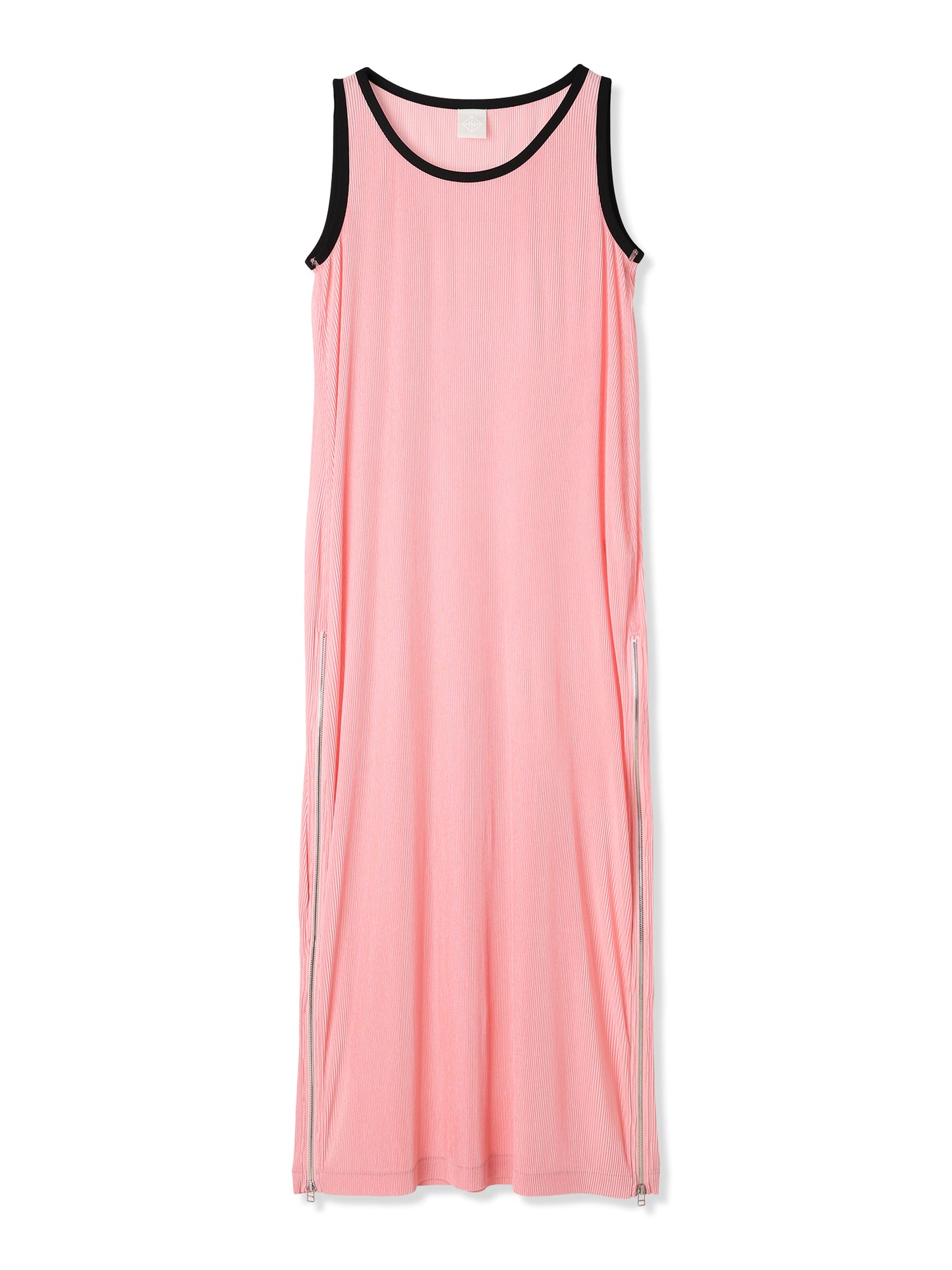 絲感百褶印花無袖洋裝 Silky Pleats Printed Sleeveless Dress