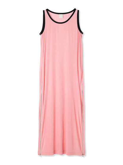 絲感百褶印花無袖洋裝 Silky Pleats Printed Sleeveless Dress