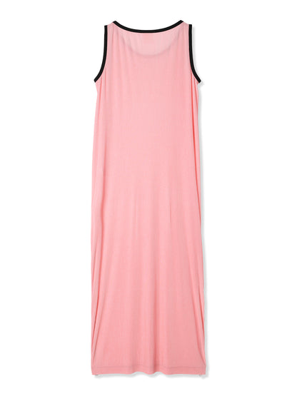 絲感百褶印花無袖洋裝 Silky Pleats Printed Sleeveless Dress