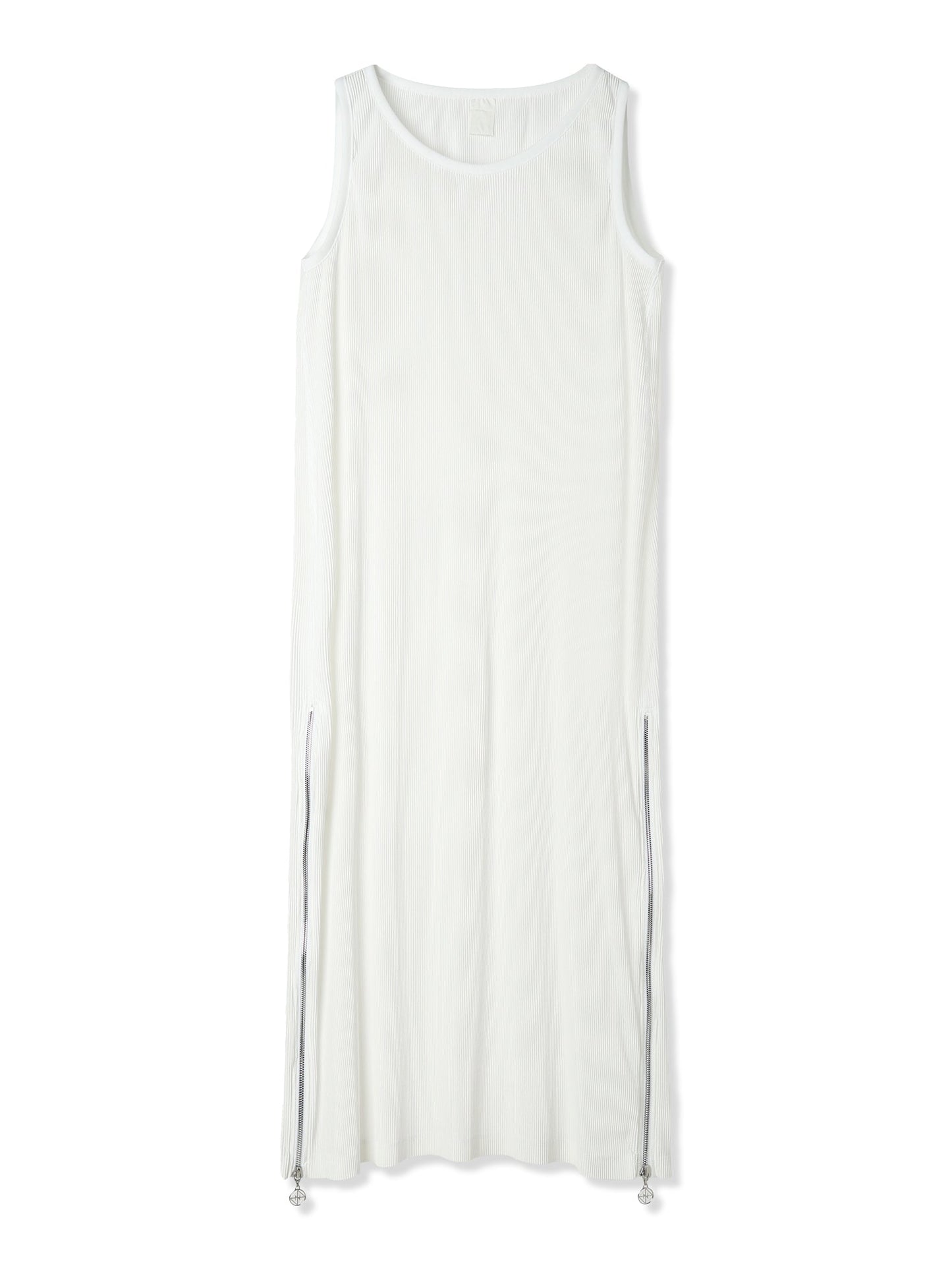 絲感百褶印花無袖洋裝 Silky Pleats Printed Sleeveless Dress