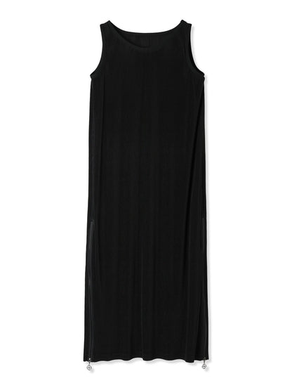 絲感百褶印花無袖洋裝 Silky Pleats Printed Sleeveless Dress