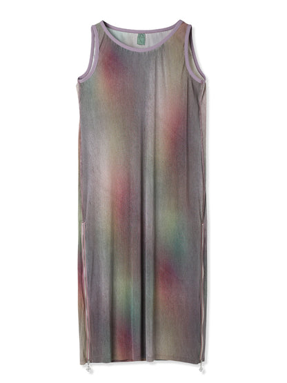 絲感百褶印花無袖洋裝 Silky Pleats Printed Sleeveless Dress