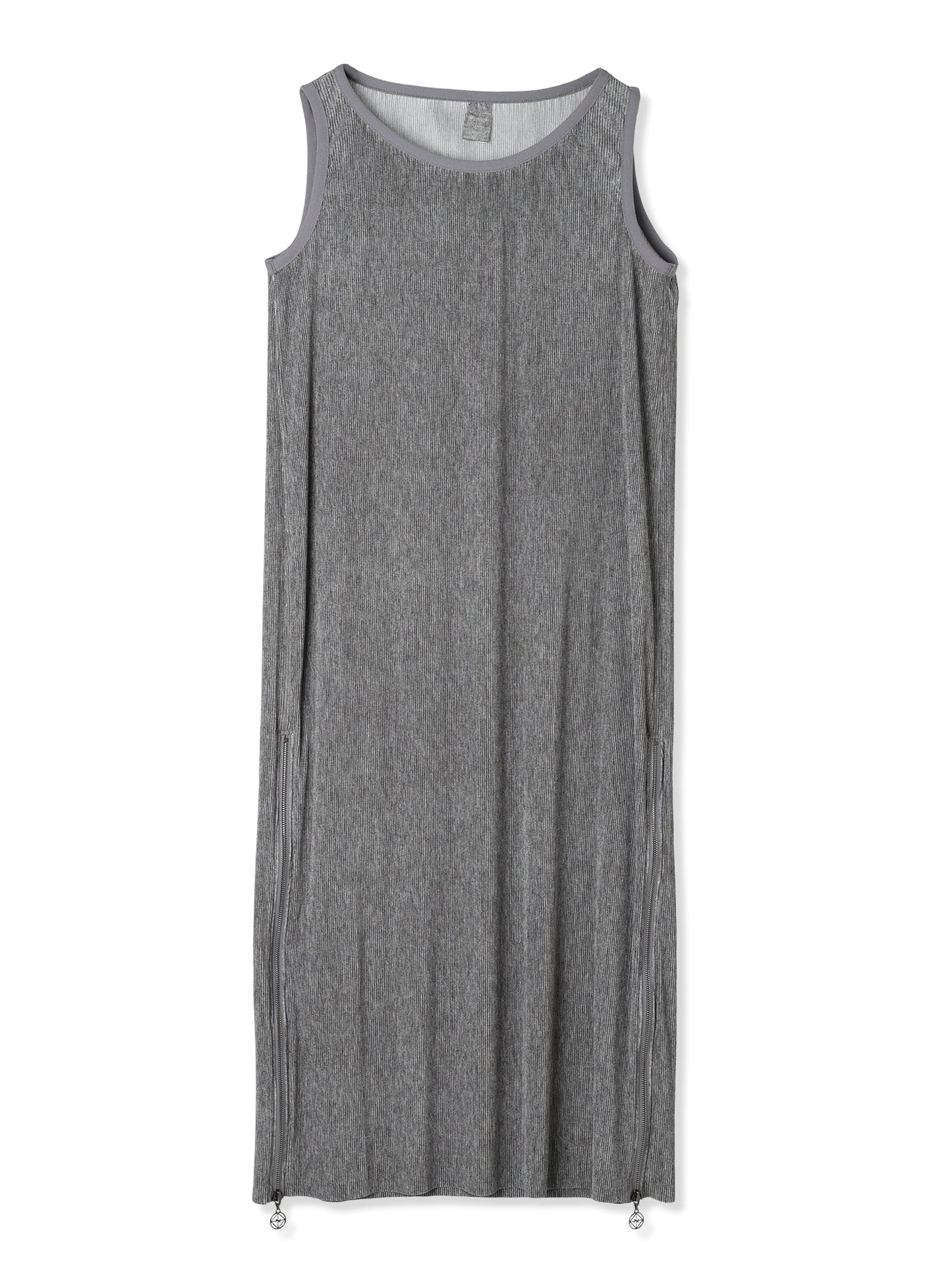 絲感百褶印花無袖洋裝 Silky Pleats Printed Sleeveless Dress