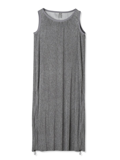 絲感百褶印花無袖洋裝 Silky Pleats Printed Sleeveless Dress