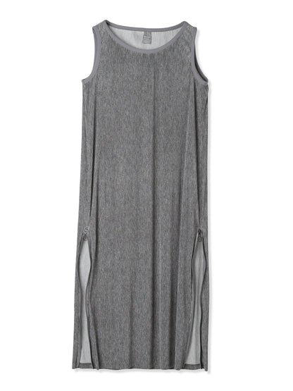絲感百褶印花無袖洋裝 Silky Pleats Printed Sleeveless Dress