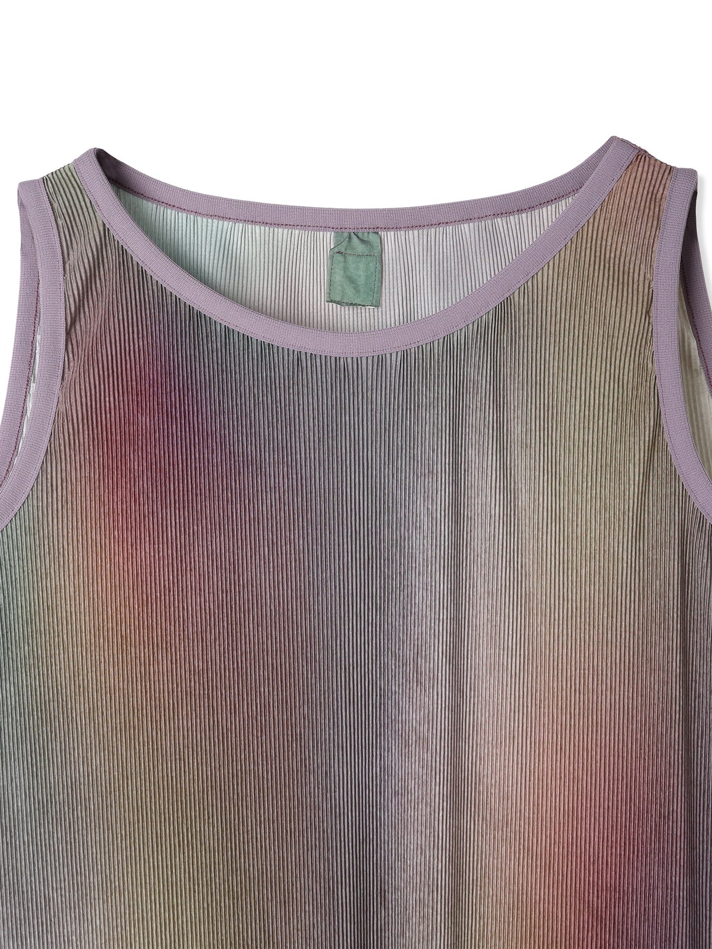 絲感百褶印花無袖洋裝 Silky Pleats Printed Sleeveless Dress
