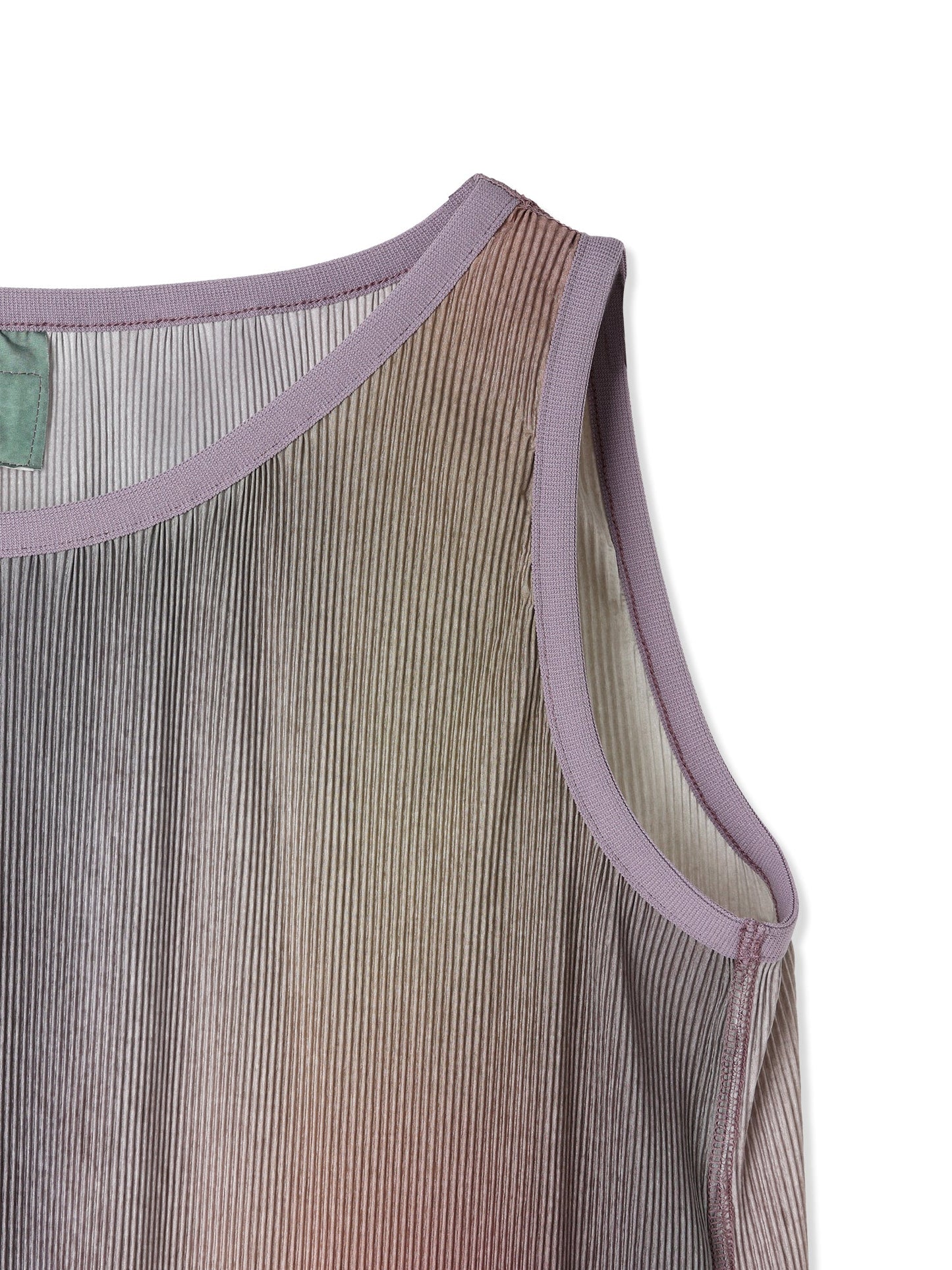 絲感百褶印花無袖洋裝 Silky Pleats Printed Sleeveless Dress