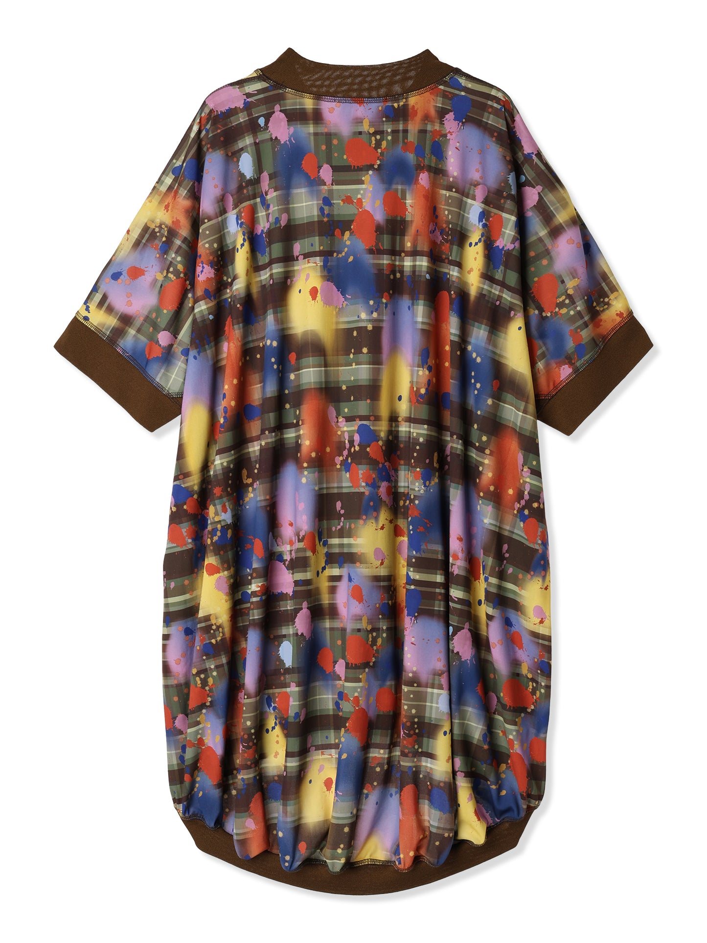 紙感針織印花短款繭形洋裝 Paper Jersey Printed Short Cocoon Dress