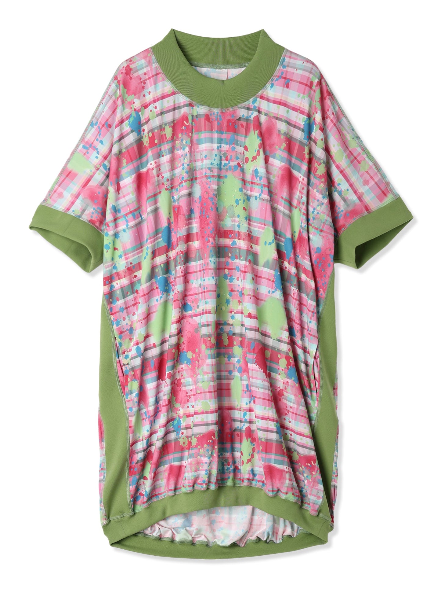 紙感針織印花短款繭形洋裝 Paper Jersey Printed Short Cocoon Dress