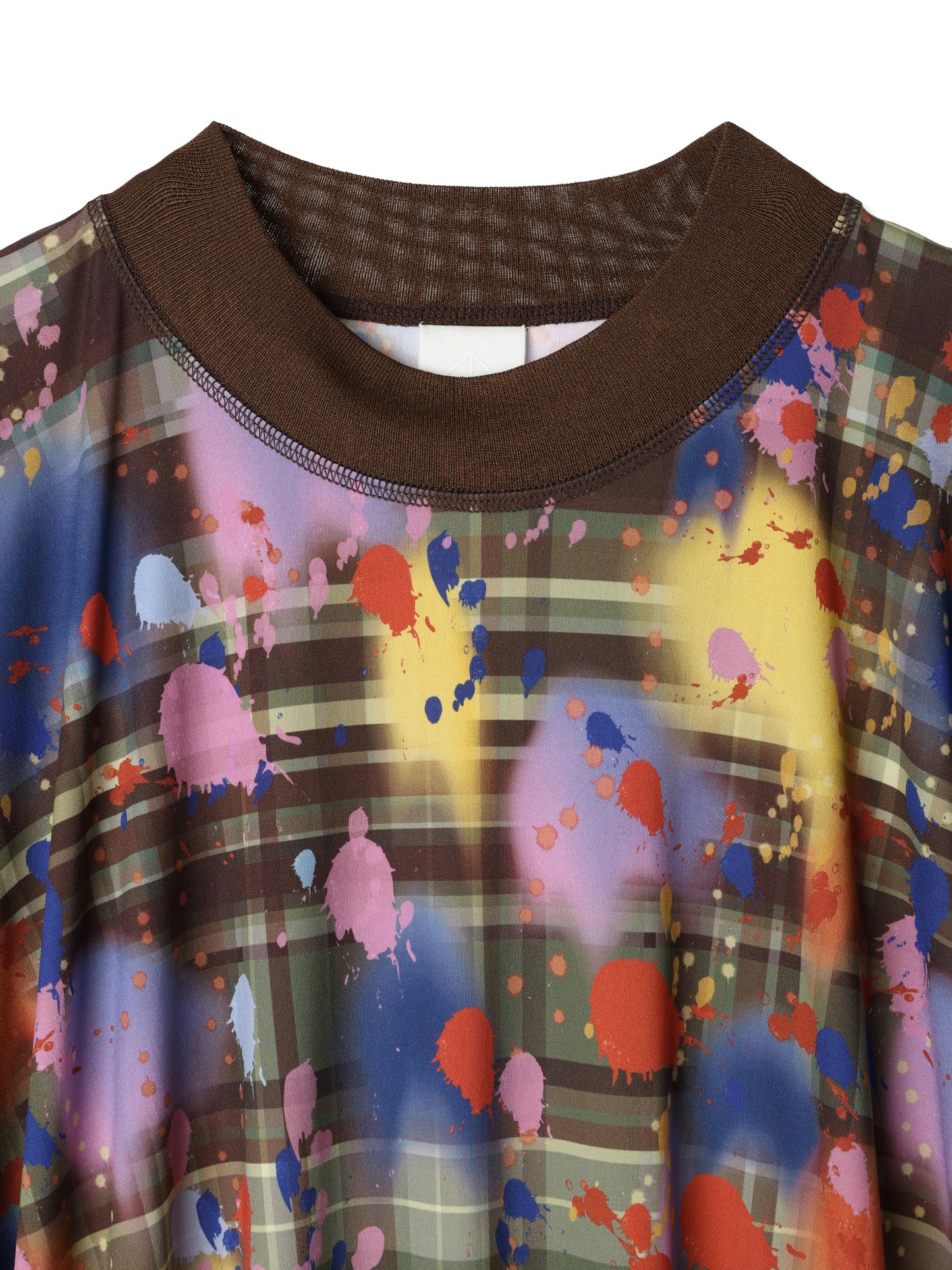 紙感針織印花短款繭形洋裝 Paper Jersey Printed Short Cocoon Dress