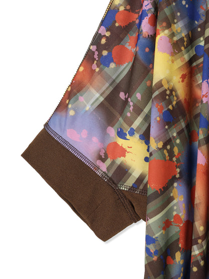 紙感針織印花短款繭形洋裝 Paper Jersey Printed Short Cocoon Dress
