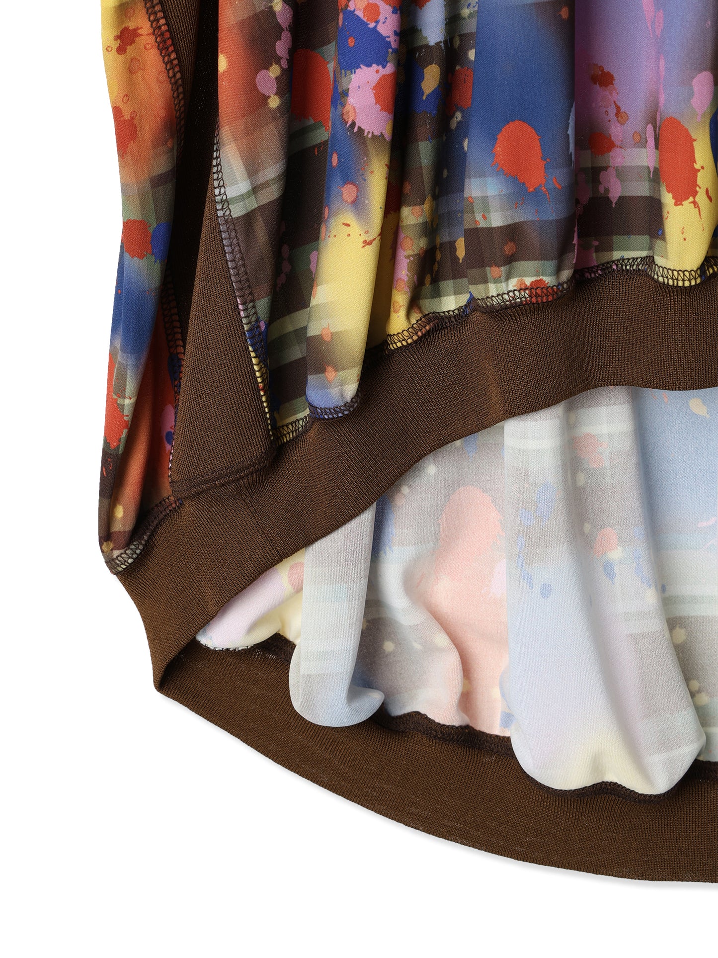 紙感針織印花短款繭形洋裝 Paper Jersey Printed Short Cocoon Dress