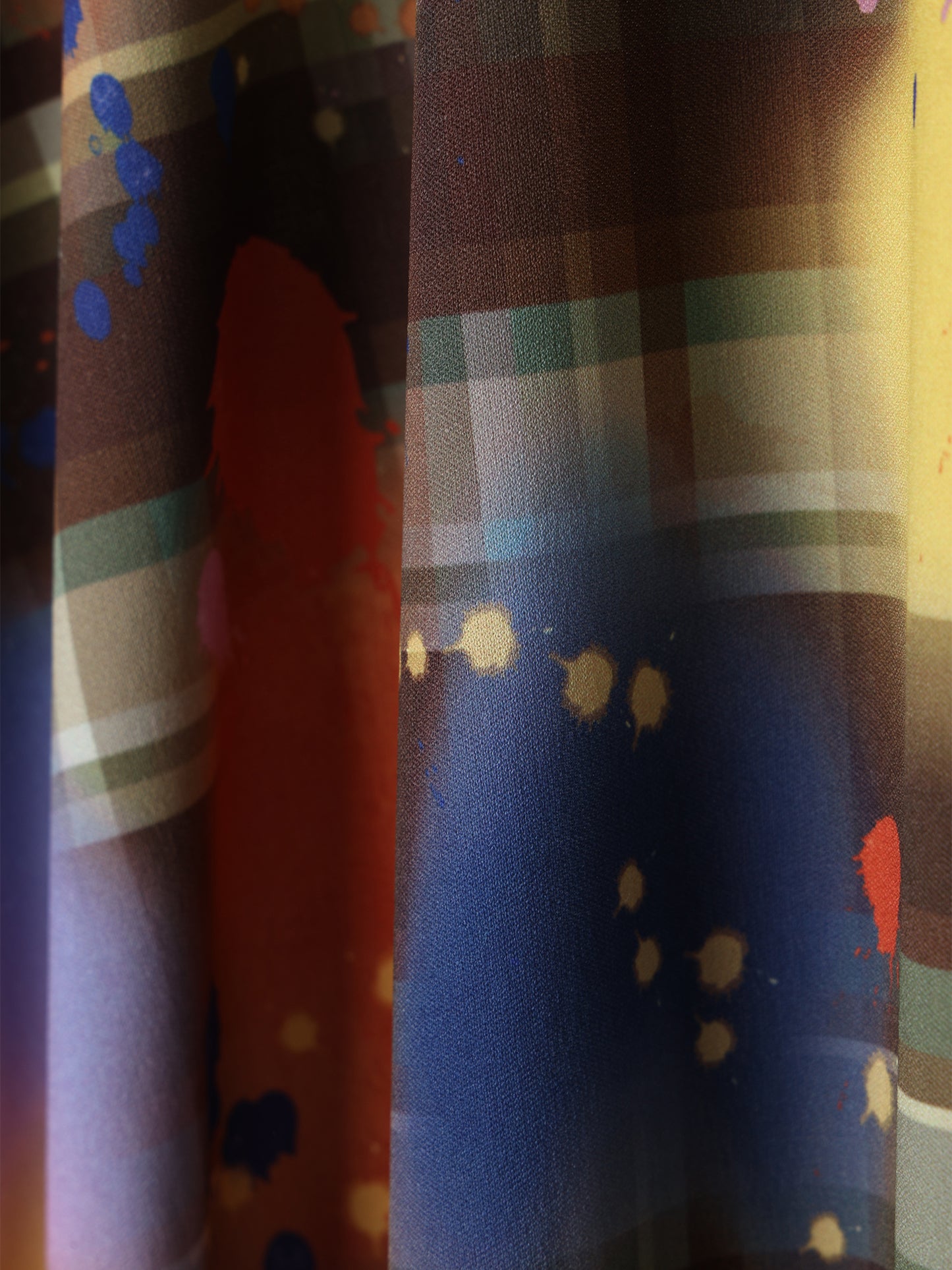 紙感針織印花短款繭形洋裝 Paper Jersey Printed Short Cocoon Dress