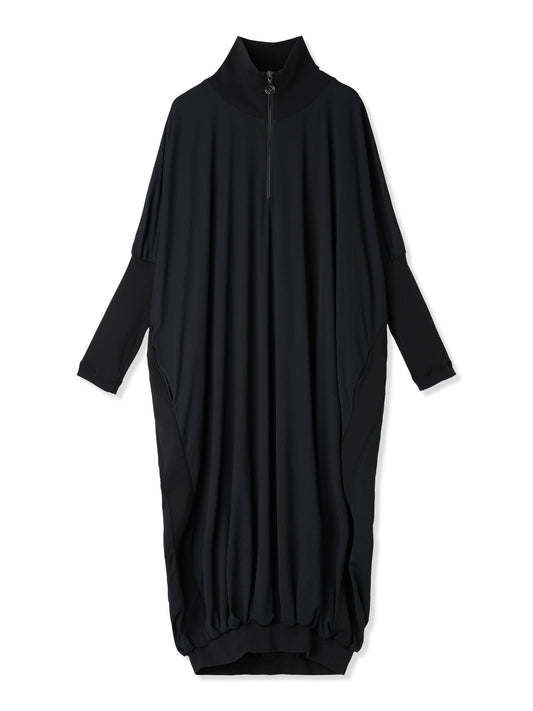紙感針織繭形洋裝 Paper Jersey Printed Short Cocoon Dress
