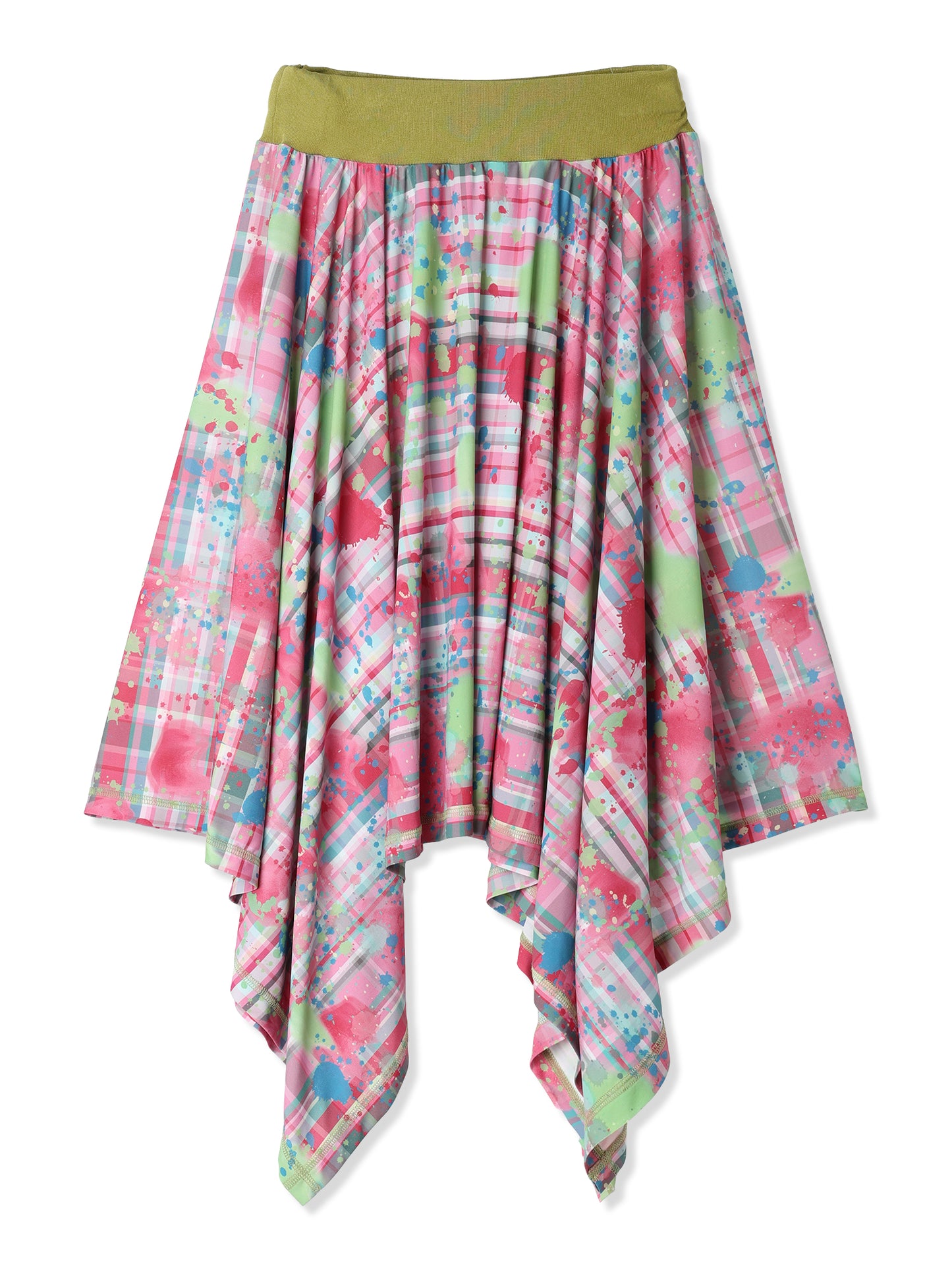 紙感針織印花方形剪裁裙  Paper Jersey Printed Square Cut Skirt