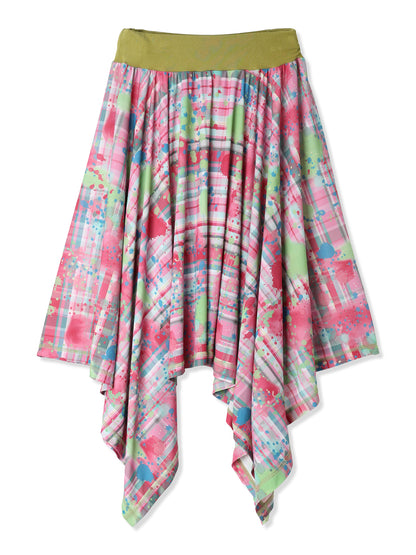 紙感針織印花方形剪裁裙  Paper Jersey Printed Square Cut Skirt