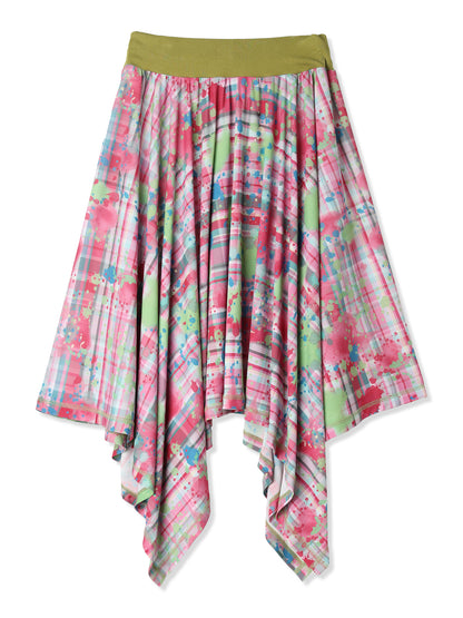 紙感針織印花方形剪裁裙  Paper Jersey Printed Square Cut Skirt