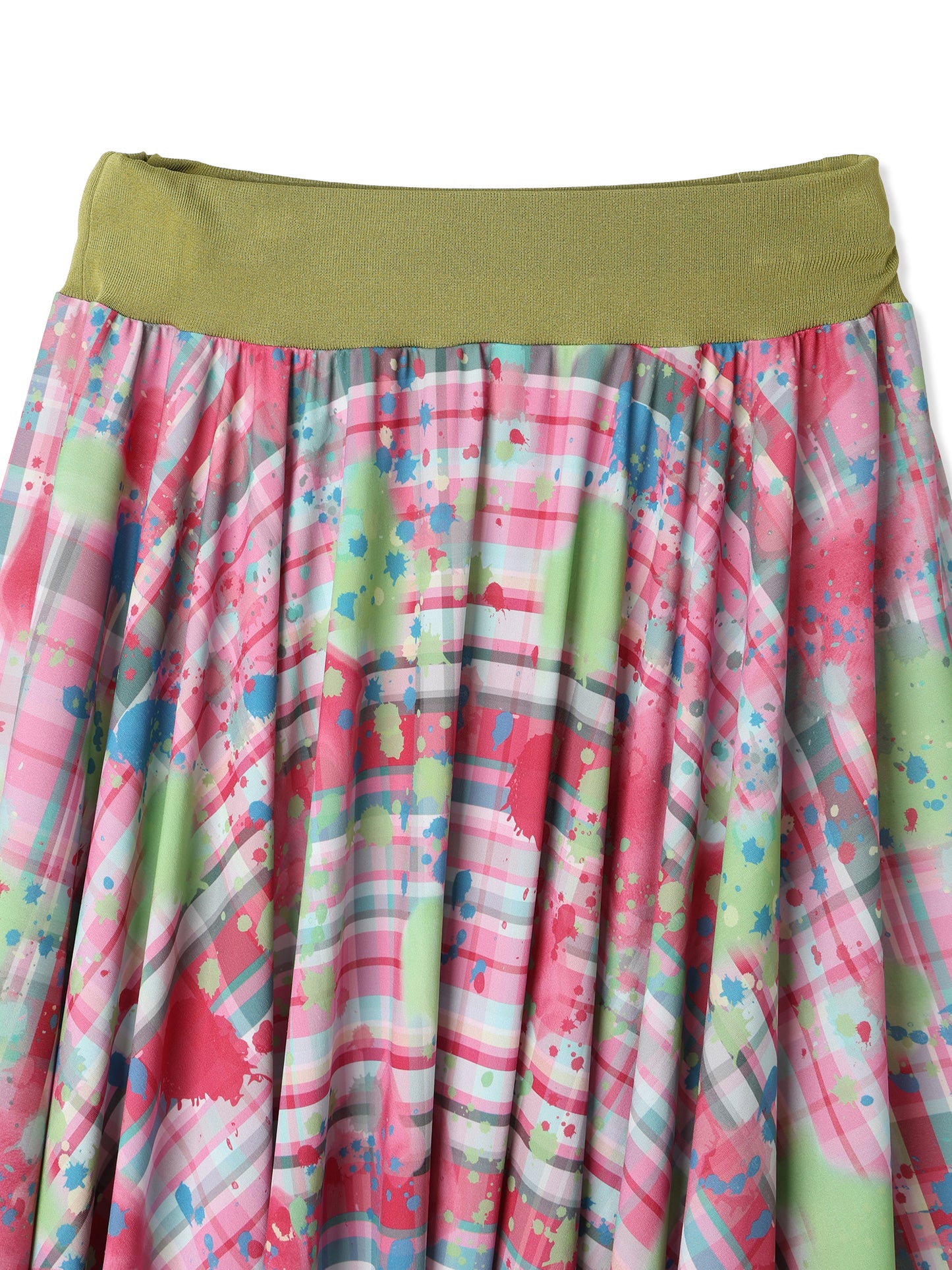 紙感針織印花方形剪裁裙  Paper Jersey Printed Square Cut Skirt