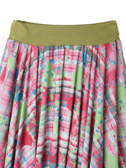 紙感針織印花方形剪裁裙  Paper Jersey Printed Square Cut Skirt