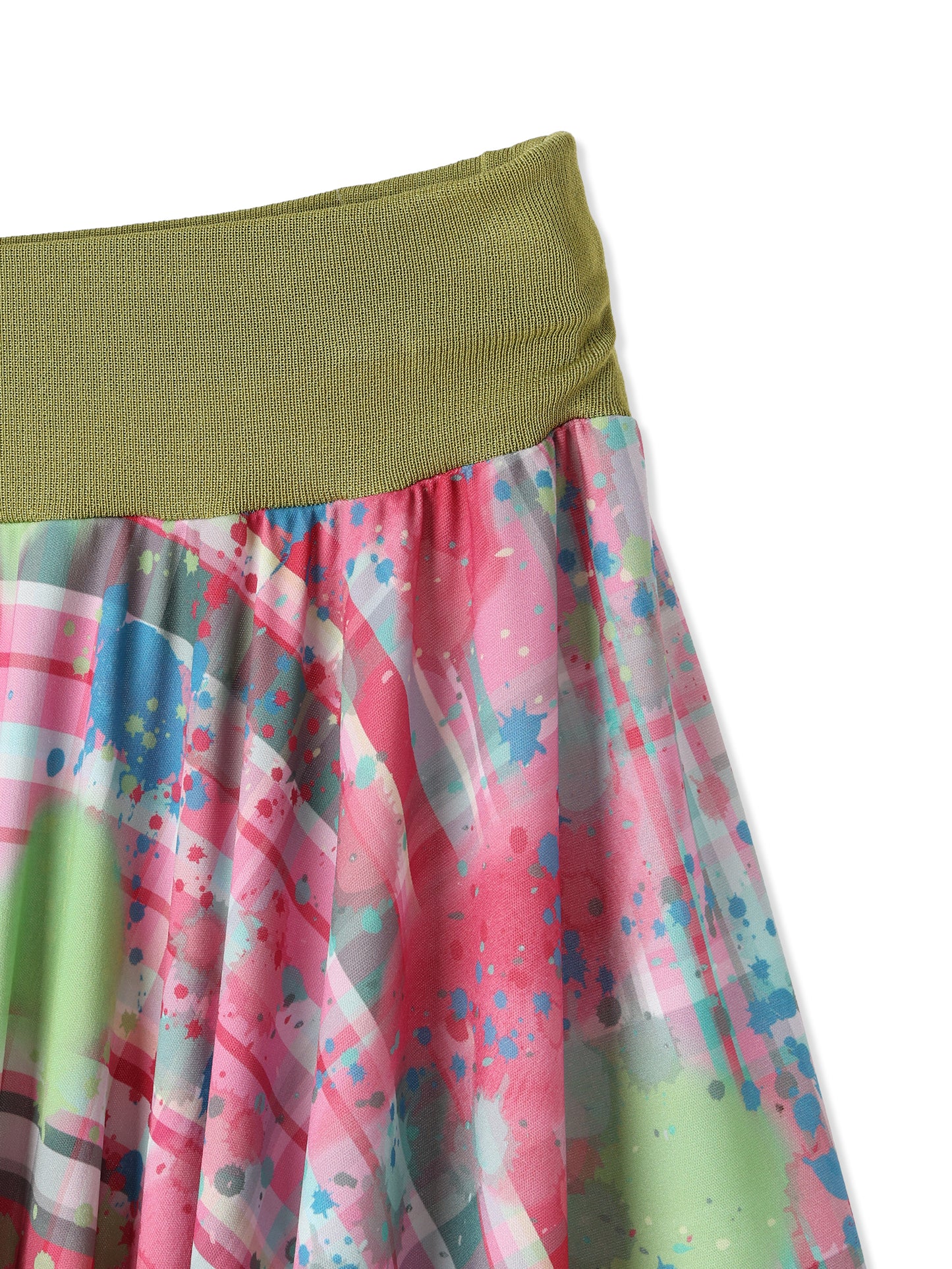 紙感針織印花方形剪裁裙  Paper Jersey Printed Square Cut Skirt