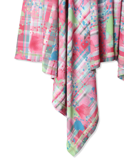 紙感針織印花方形剪裁裙  Paper Jersey Printed Square Cut Skirt