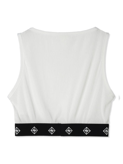 絲感百褶短版背心  Silky Pleats Cropped Tank Top