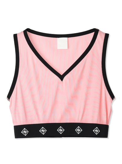 絲感百褶短版背心  Silky Pleats Cropped Tank Top