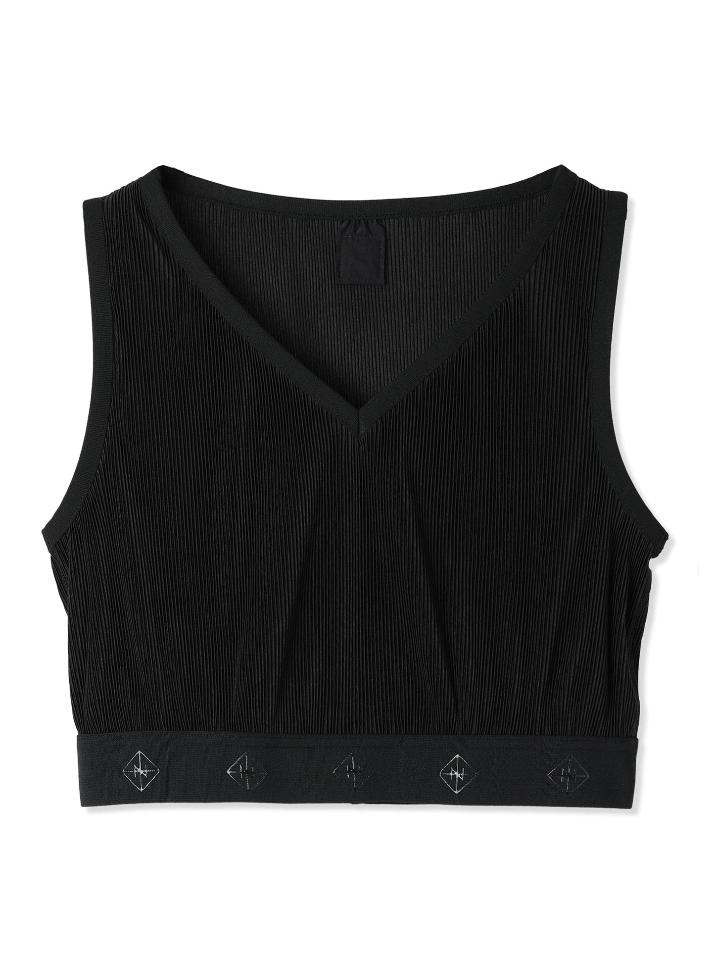 絲感百褶短版背心  Silky Pleats Cropped Tank Top