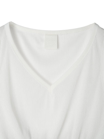 絲感百褶短版背心  Silky Pleats Cropped Tank Top