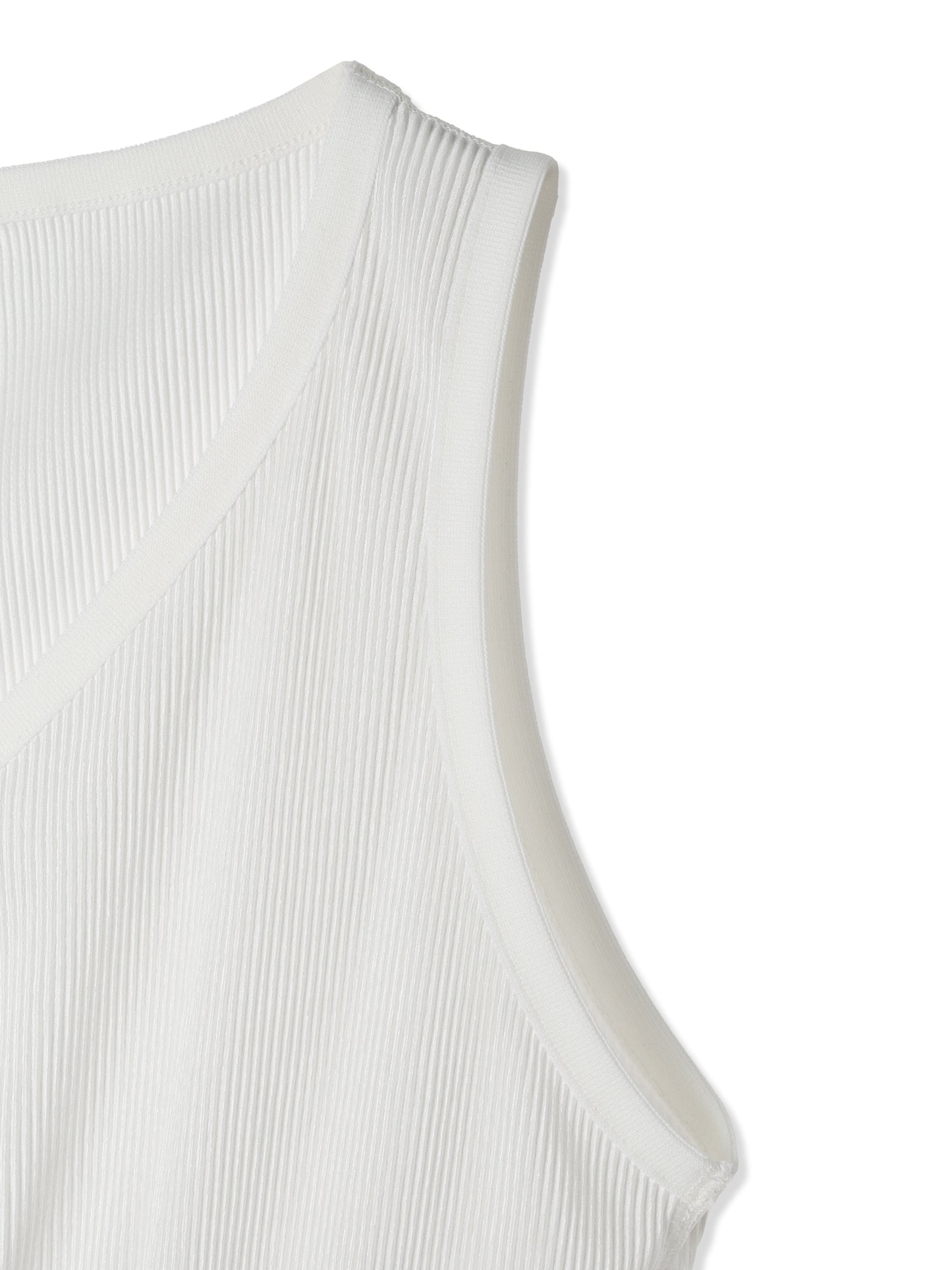 絲感百褶短版背心  Silky Pleats Cropped Tank Top