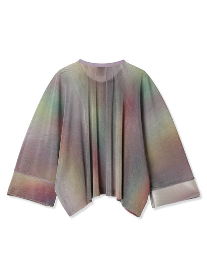 絲感百褶印花寬版 T 恤  Silky Pleats Printed Oversized T-Shirt