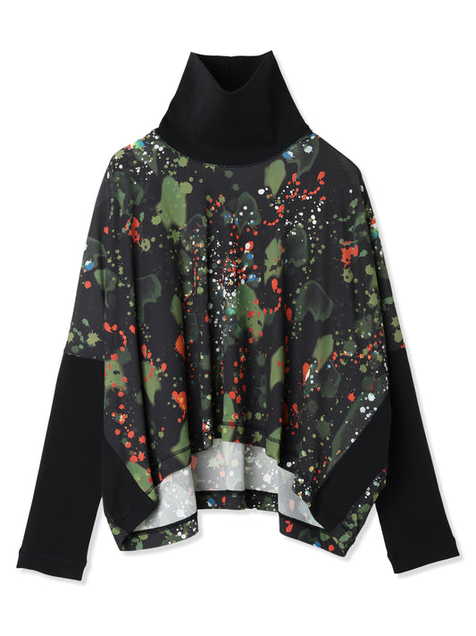 紙感針織印花方形剪裁上衣  Paper Jersey Printed Square Cut Top