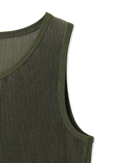 絲感百褶無袖洋裝  Silky Pleats Sleeveless Dress