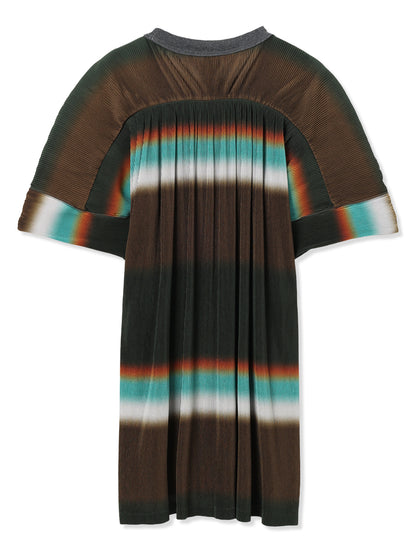 絲感百褶印花迷你洋裝  Silky Pleats Printed Mini Dress