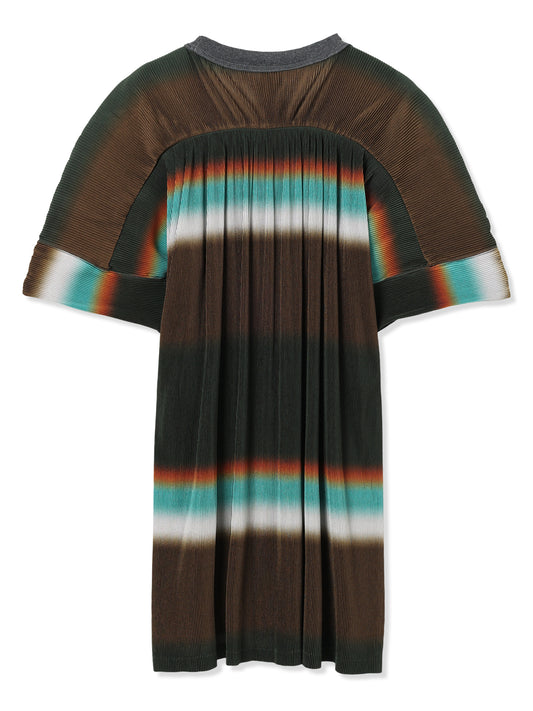 絲感百褶印花迷你洋裝  Silky Pleats Printed Mini Dress