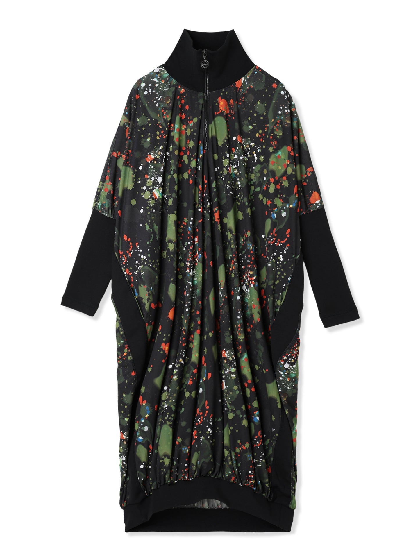 紙感針織印花繭形洋裝  Paper Jersey Printed Cocoon Dress