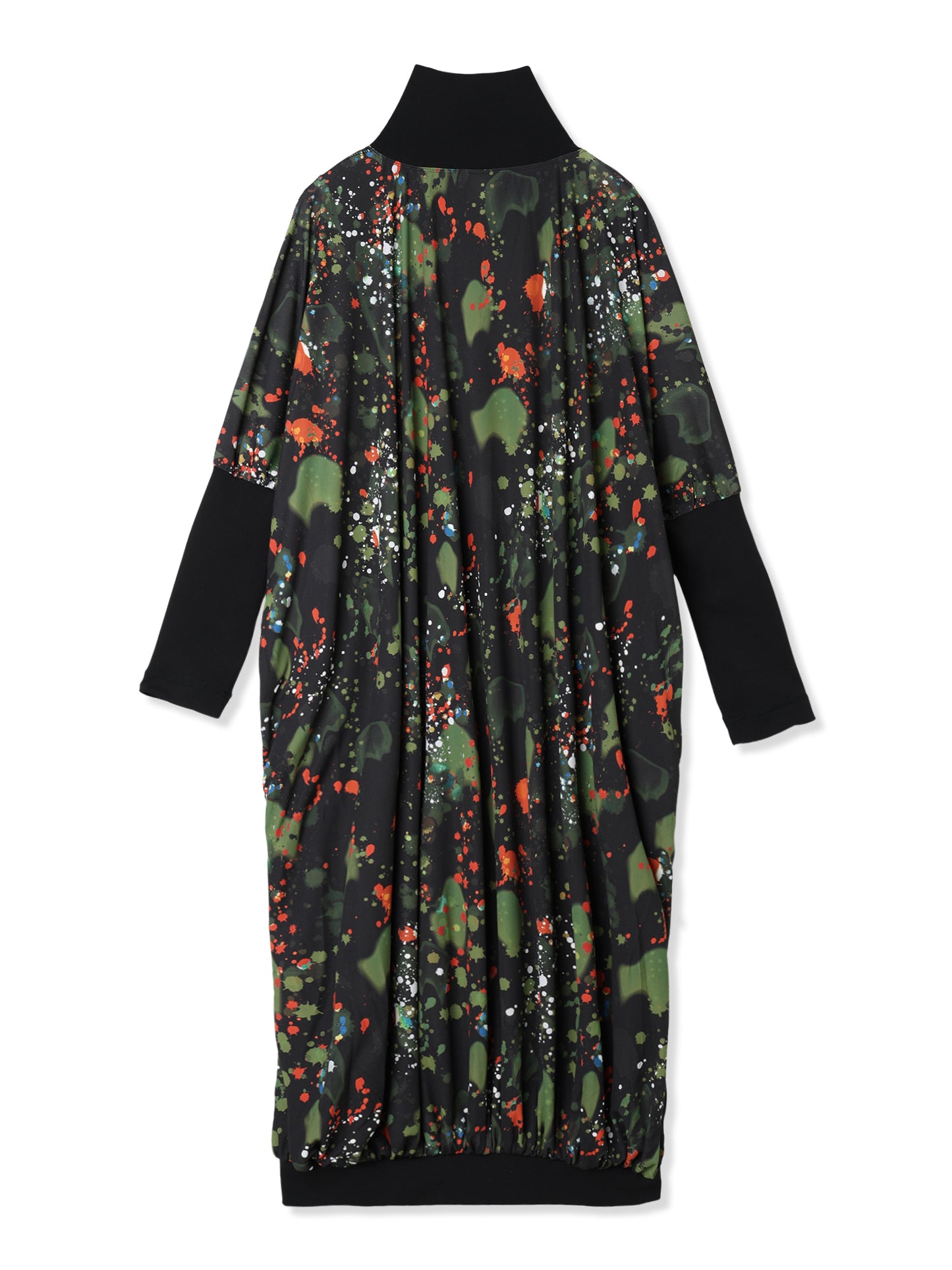 紙感針織印花繭形洋裝  Paper Jersey Printed Cocoon Dress