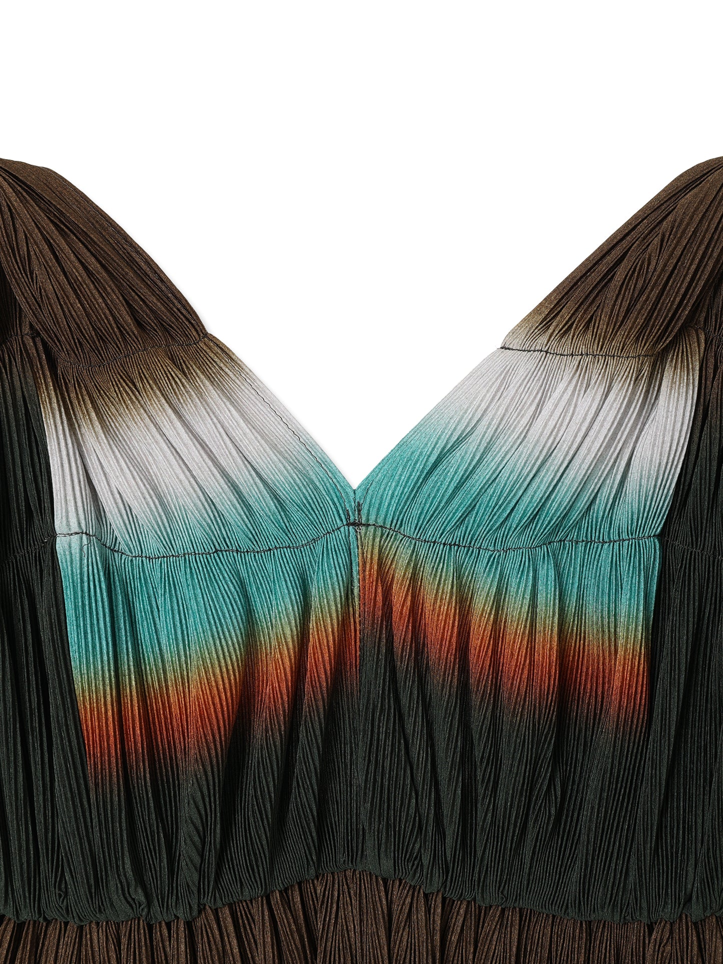 絲感百褶印花細肩帶上衣  Silky Pleats Printed Camisole Top