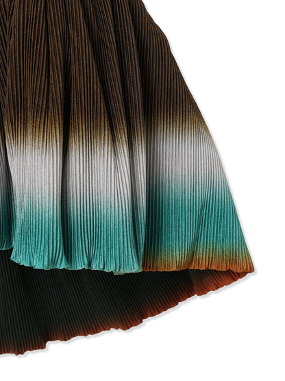 絲感百褶印花細肩帶上衣  Silky Pleats Printed Camisole Top