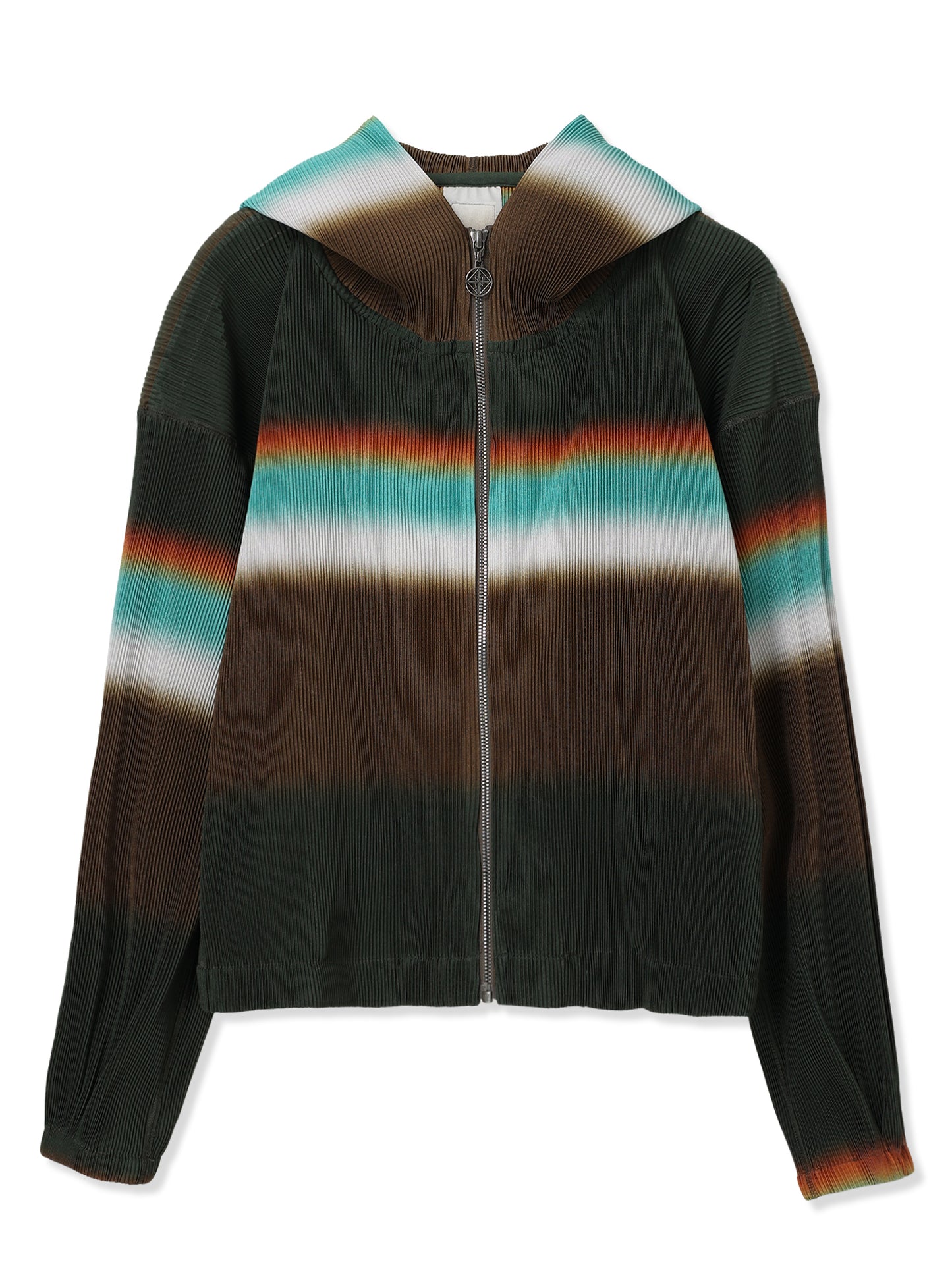絲感百褶印花連帽上衣  Silky Pleats Printed Hoodie