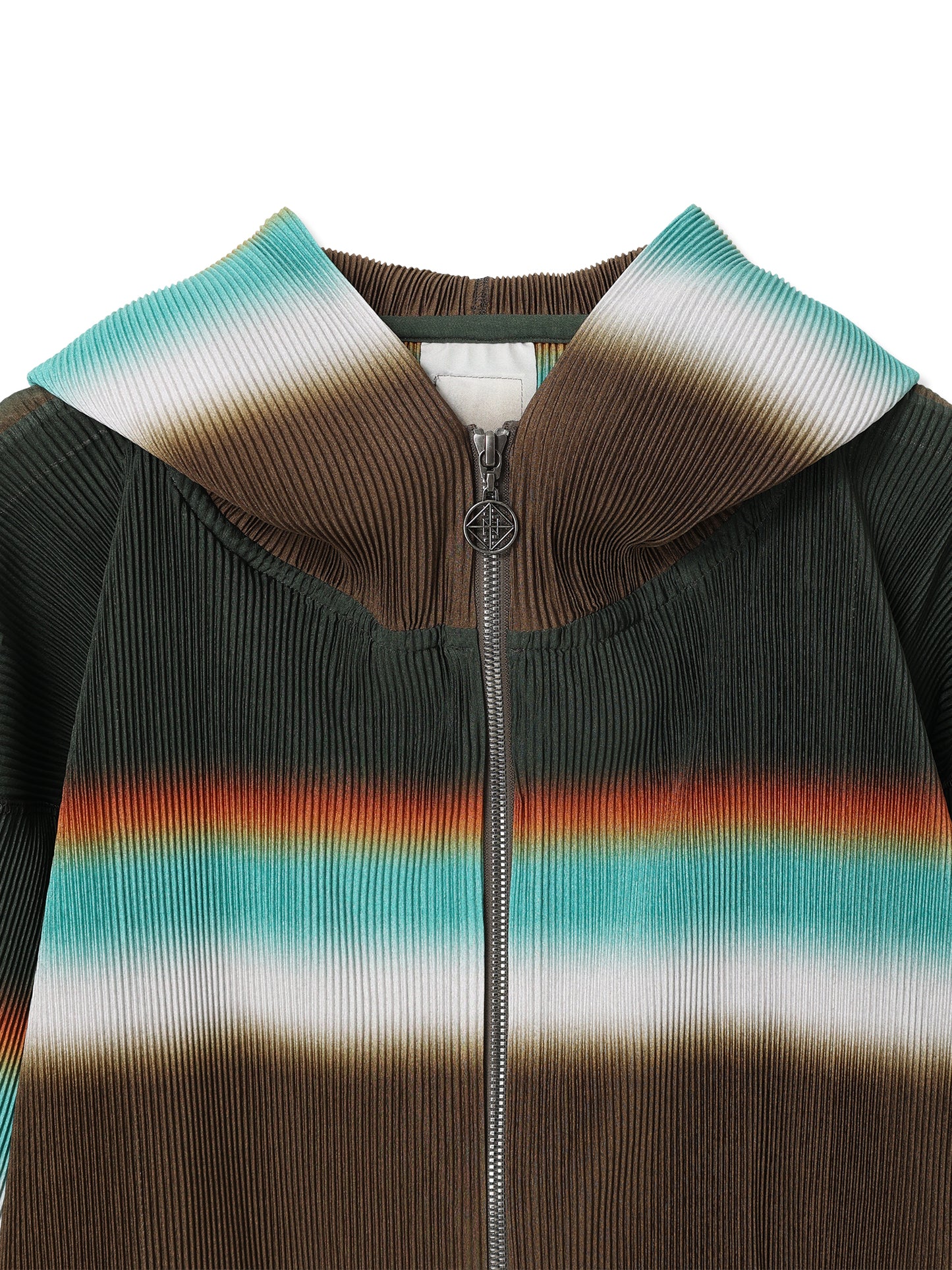 絲感百褶印花連帽上衣  Silky Pleats Printed Hoodie